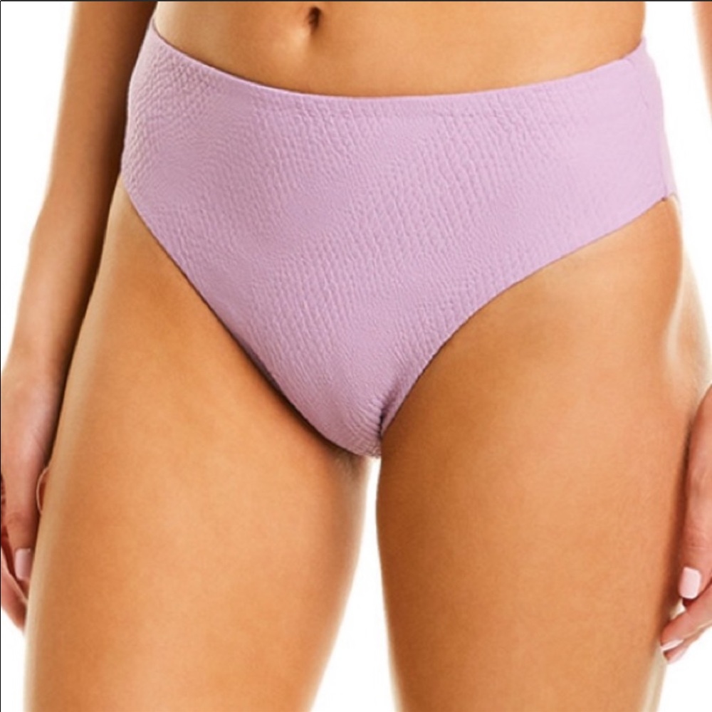 Onia Lavender Sabrina Bikini Bottoms Croc Texture
